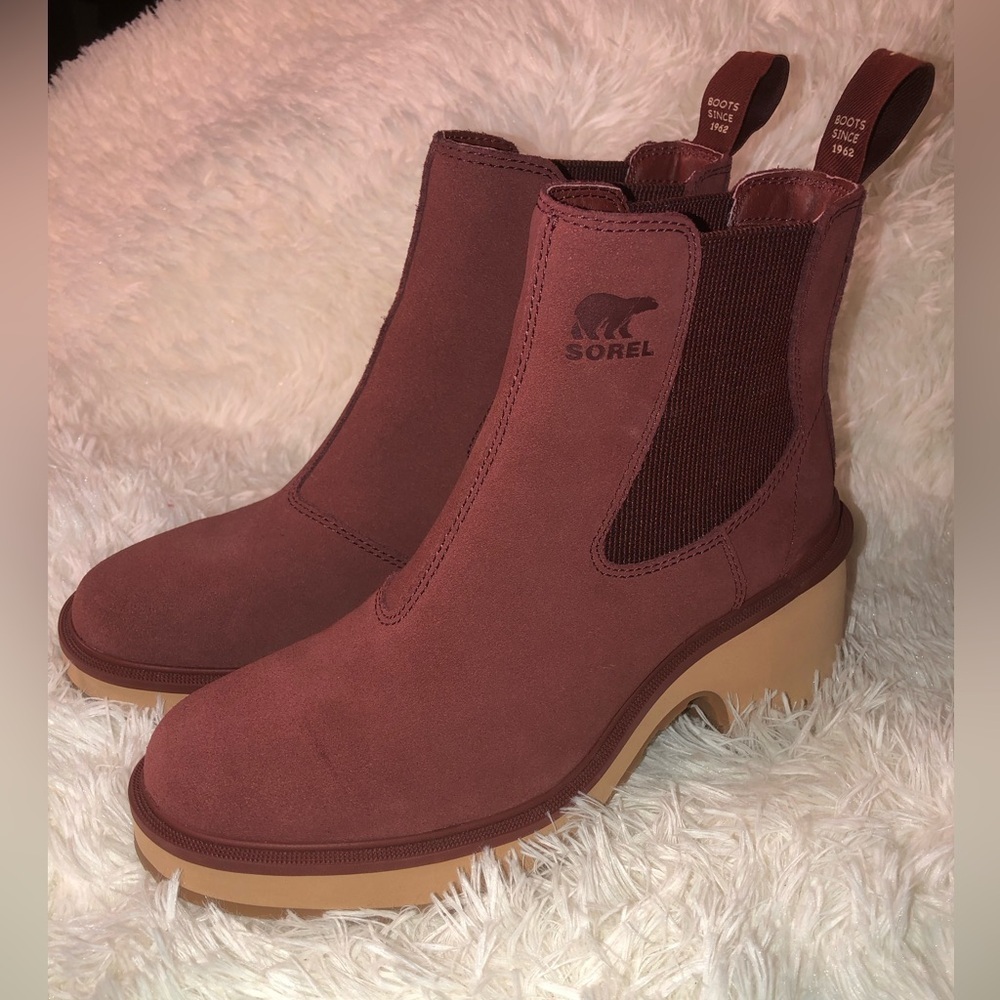 Sorel Women's Hi-Line Heel Chelsea Boots - Umber,Spice size 6.5 NWOB - Picture 2 of 16